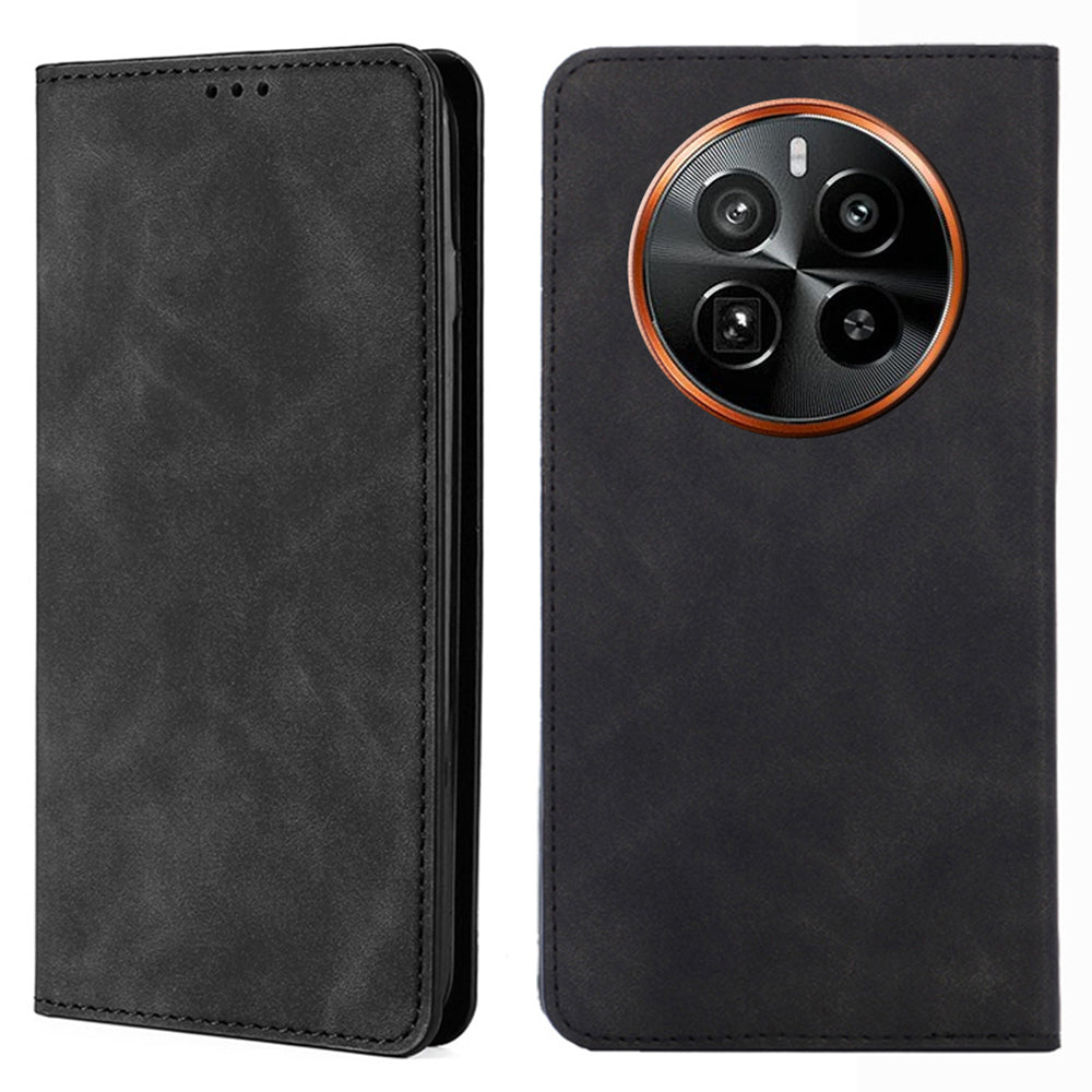 For Realme GT5 Pro 5G Case Card Slots PU Leather Flip Phone Cover Folding Stand