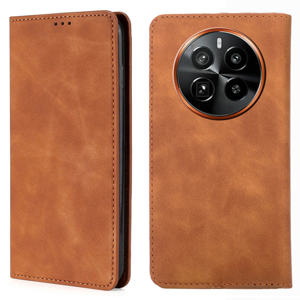 For Realme GT5 Pro 5G Case Card Slots PU Leather Flip Phone Cover Folding Stand