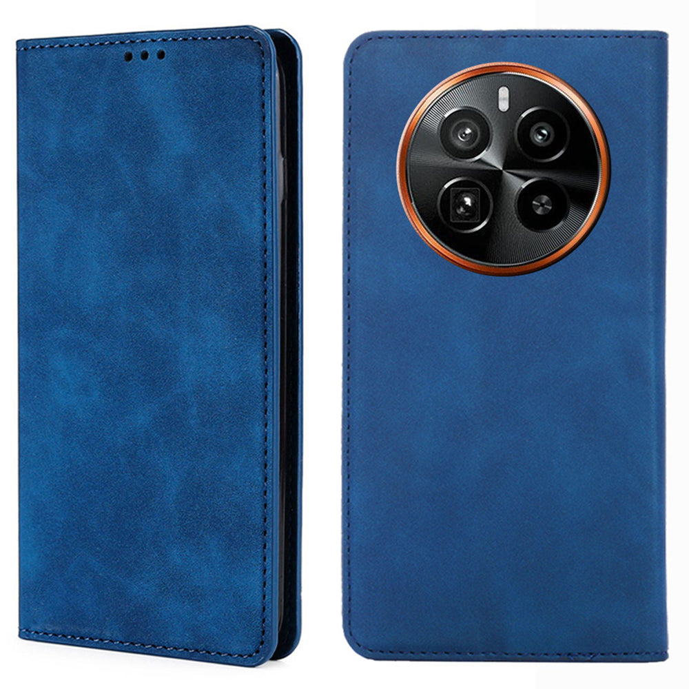 For Realme GT5 Pro 5G Case Card Slots PU Leather Flip Phone Cover Folding Stand
