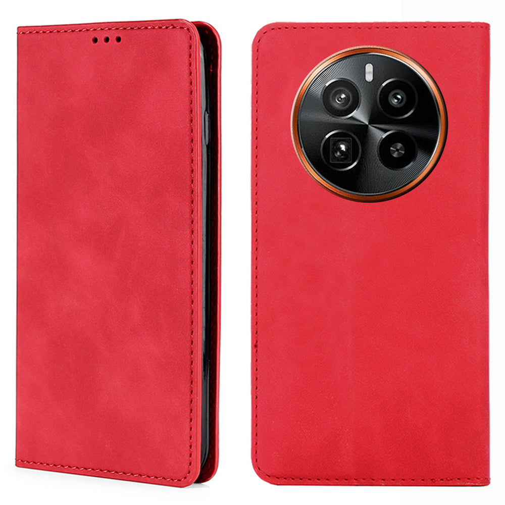 For Realme GT5 Pro 5G Case Card Slots PU Leather Flip Phone Cover Folding Stand