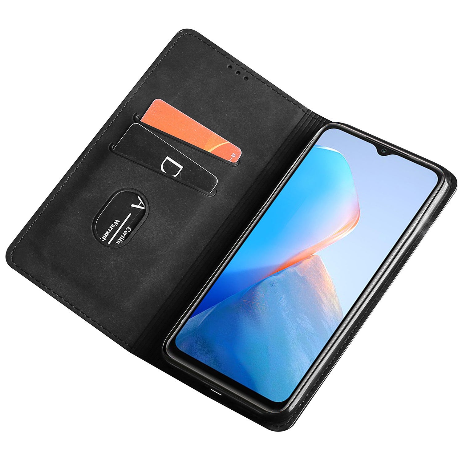 For Transsion Infinix Hot 40i Case Card Holder Skin-Touch Leather Flip Phone Cover