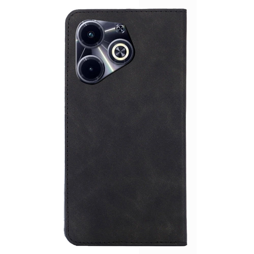 For Transsion Infinix Hot 40i Case Card Holder Skin-Touch Leather Flip Phone Cover