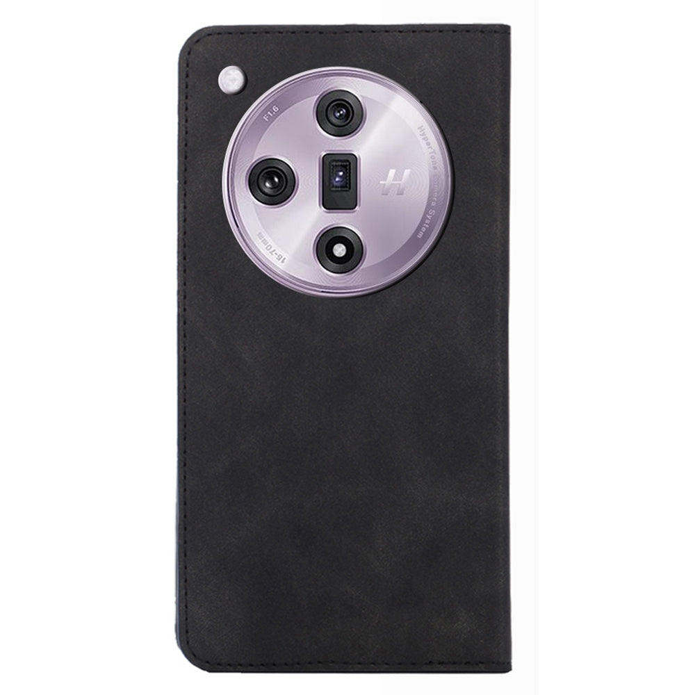 For Oppo Find X7 5G Case Skin-touch PU Leather+TPU Phone Cover with Card Holder