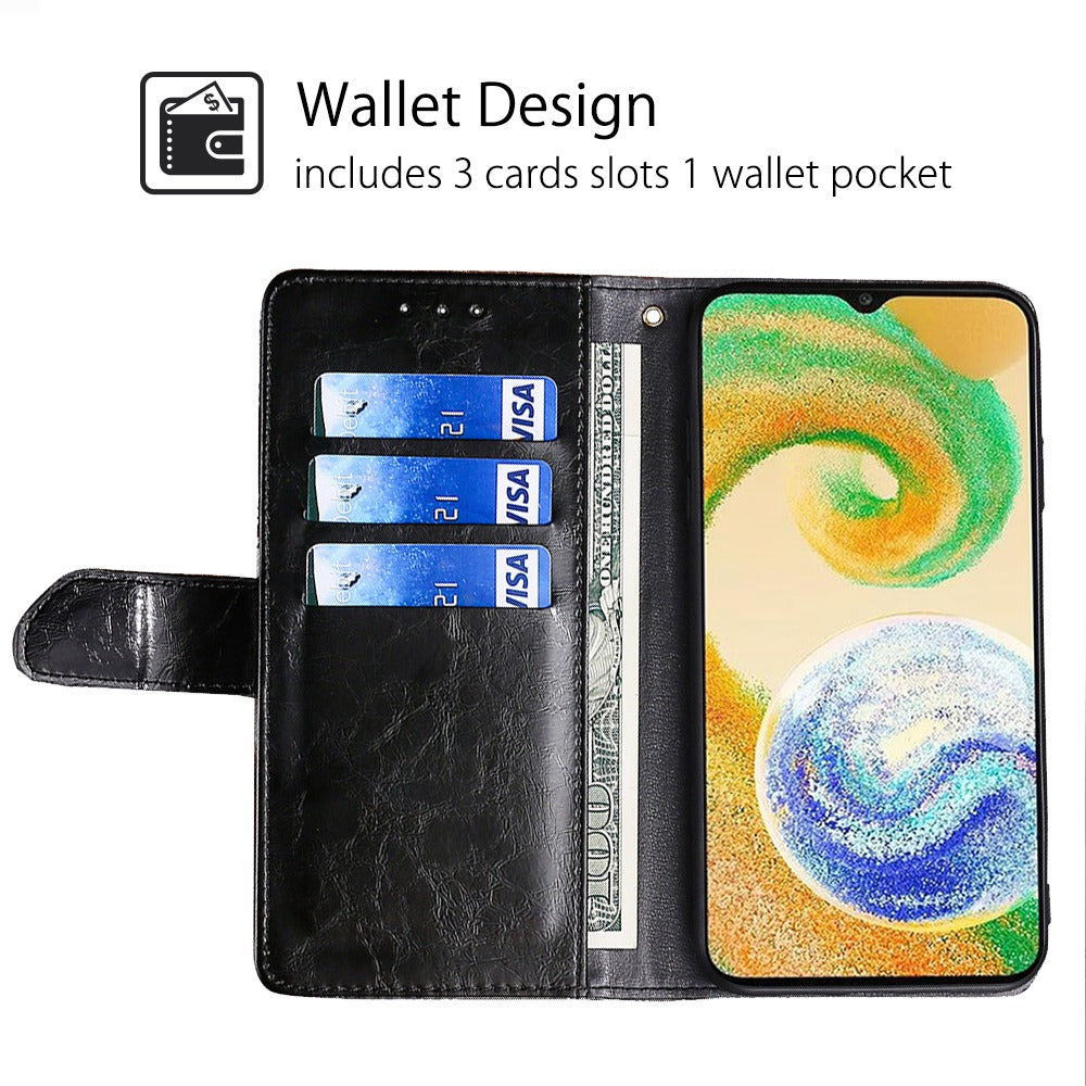 For Samsung Galaxy S24+ Case Wallet Leather Phone Cover Geometric Splicing