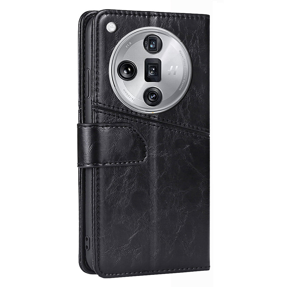 For Oppo Find X7 Ultra Case Geometric Splicing Wallet Stand Cell Phone Cover