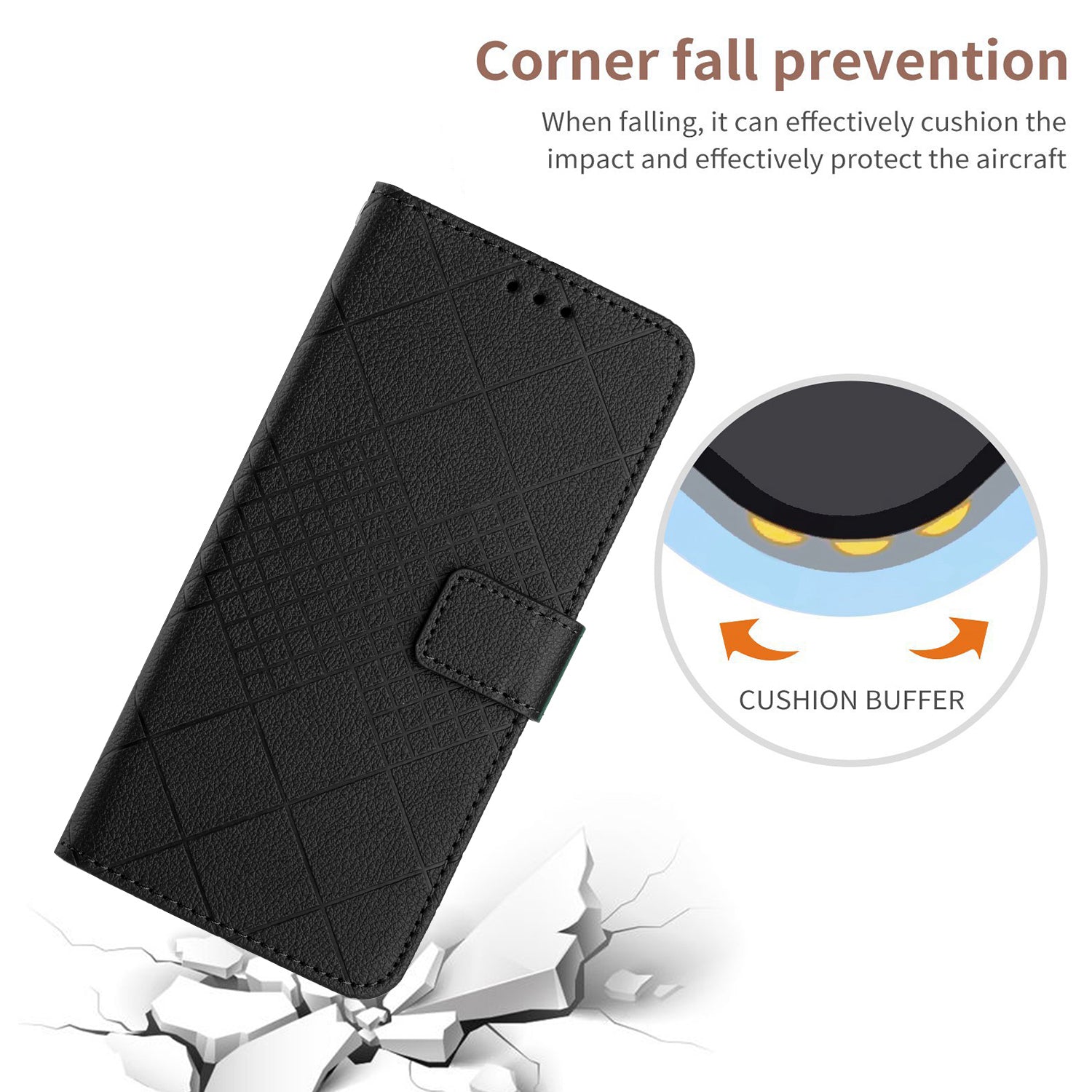 HT06 For Sony Xperia 10 VI Case Rhombus Pattern Imprinted Leather Wallet Phone Cover