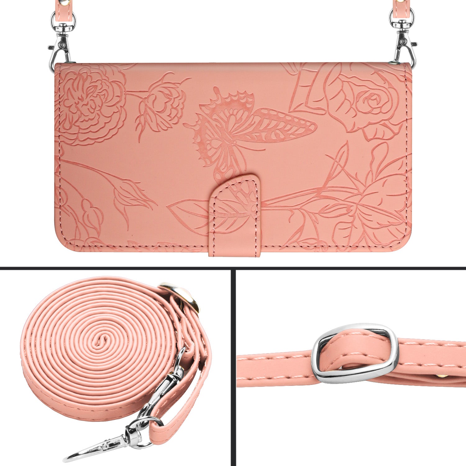 HT03 For Sony Xperia 10 VI Crossbody Case Butterfly Wallet PU Leather Phone Cover