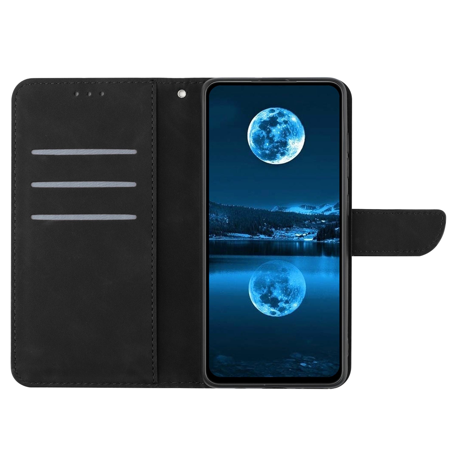 HT05 For Sony Xperia 10 VI Case Lines Imprinted PU Leather Drop-proof Phone Cover