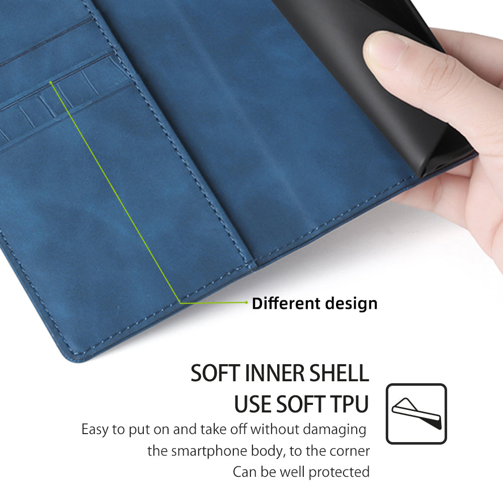 For Samsung Galaxy S24 Case Card Slots Wallet PU Leather Crocodile Texture Phone Cover