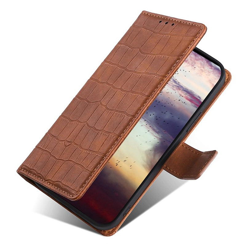 For Samsung Galaxy Xcover7 Case Crocodile Texture Leather Wallet Phone Cover
