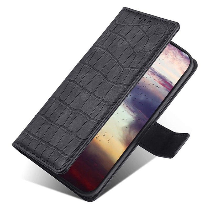 For Realme GT5 Pro 5G Wallet Case Crocodile Texture Leather Flip Phone Cover
