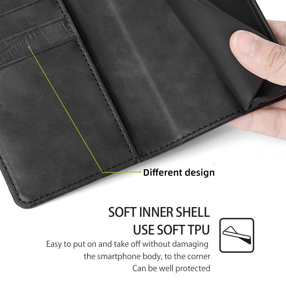 For Oppo Find X7 Ultra Leather Case Stand Walllet Crocodile Texture Flip Phone Cover