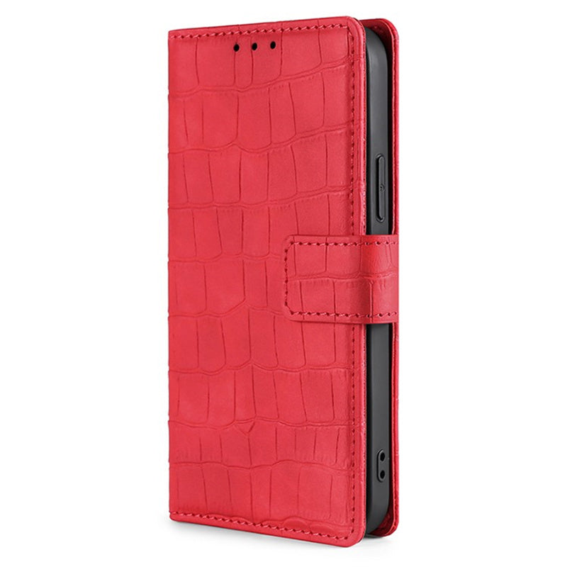 For Transsion Infinix Hot 40i Case Crocodile Texture Leather Phone Cover with Wallet Stand