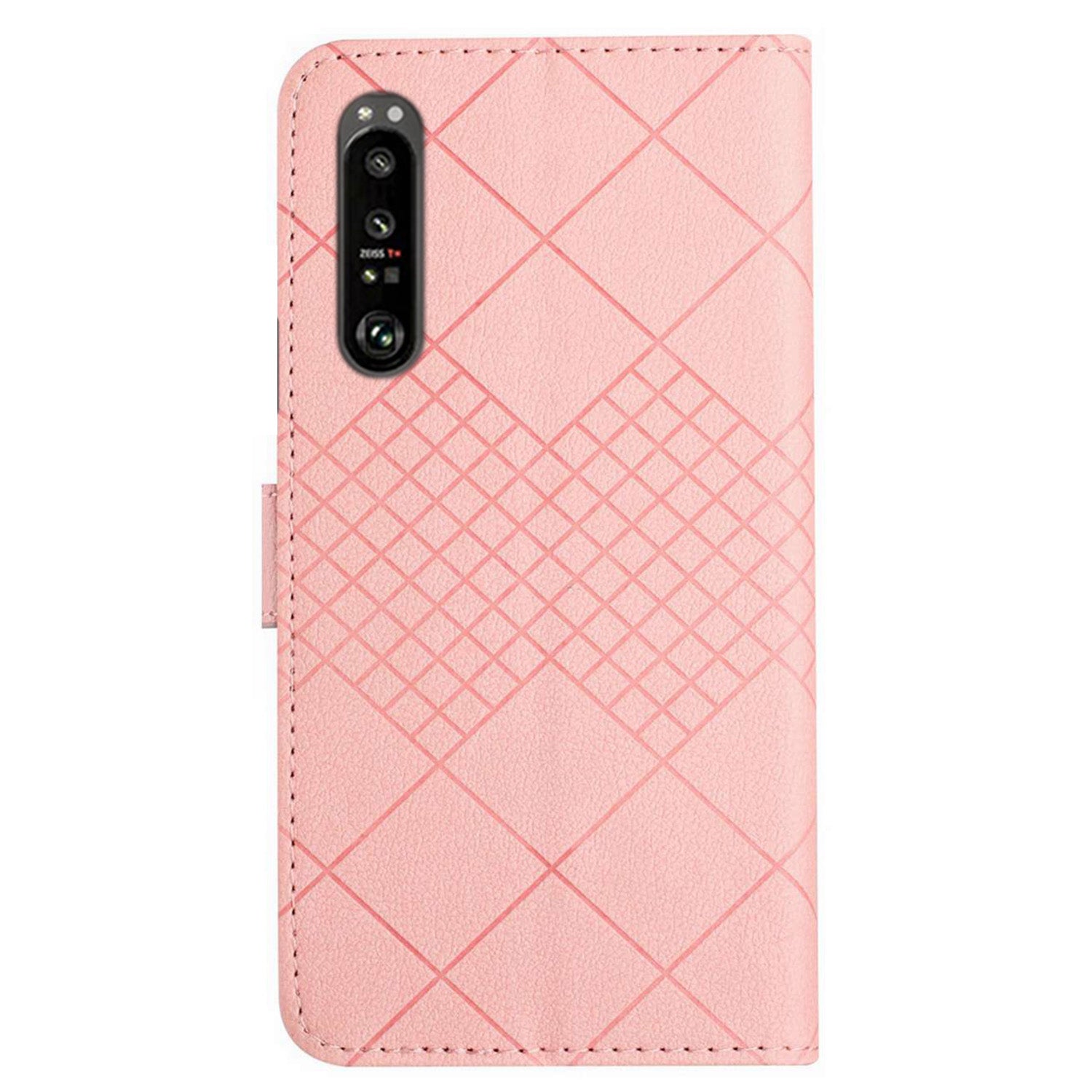 HT06 For Sony Xperia 1 VI Wallet Case PU Leather Imprinted Rhombus Phone Cover