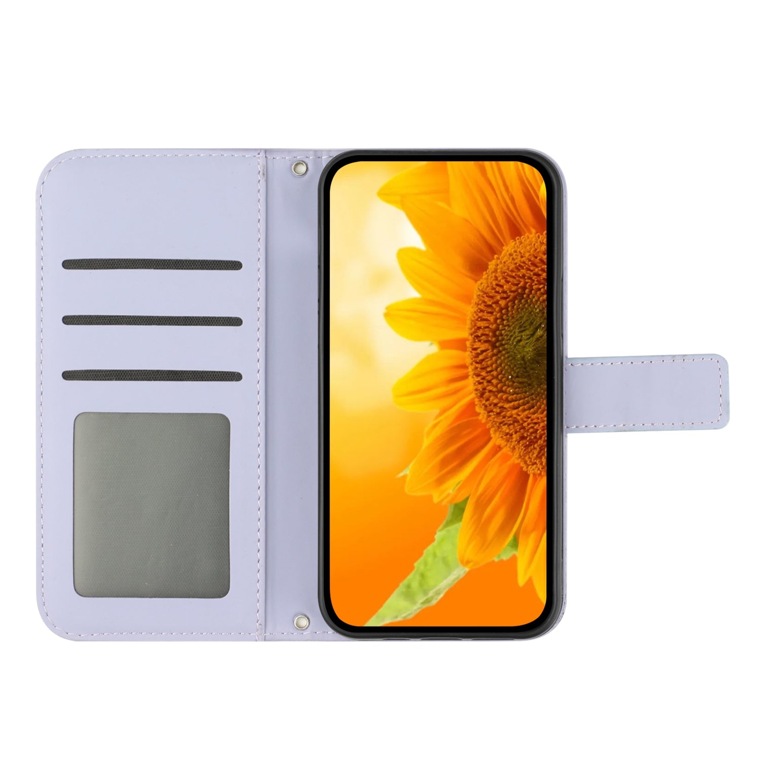 HT04 For Sony Xperia 1 VI Case Sunflower Leather Wallet Stand Phone Cover with Wrist Strap