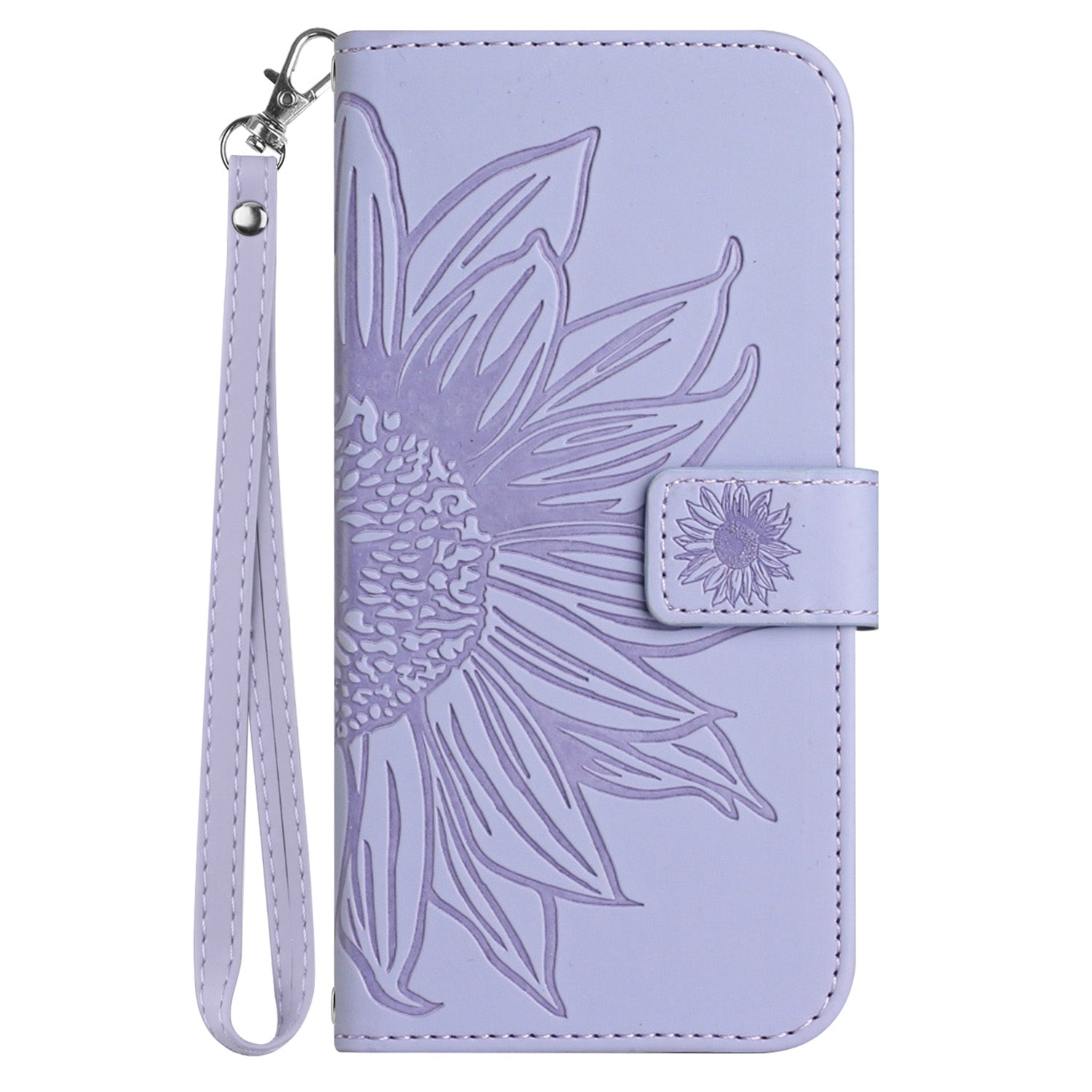HT04 For Sony Xperia 1 VI Case Sunflower Leather Wallet Stand Phone Cover with Wrist Strap