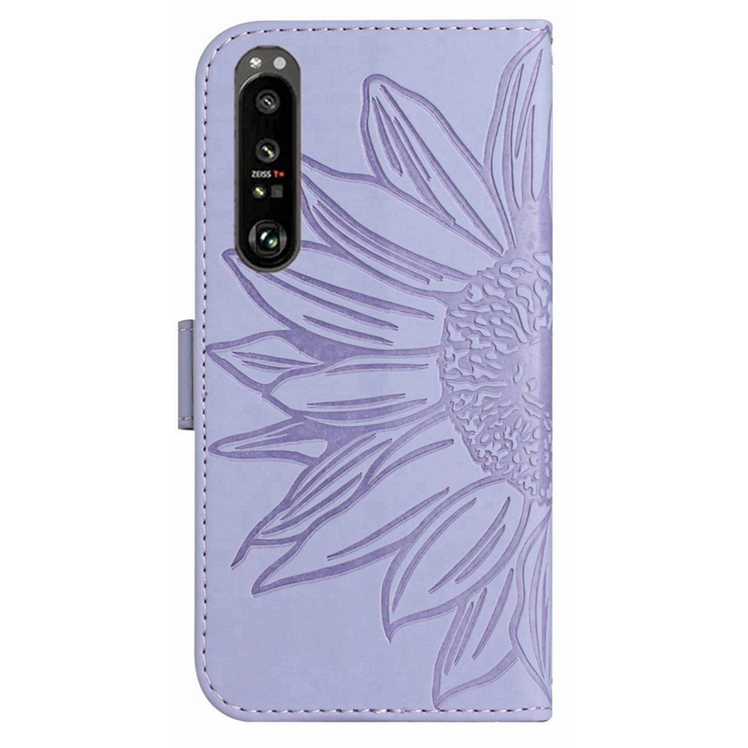 HT04 For Sony Xperia 1 VI Case Sunflower Leather Wallet Stand Phone Cover with Wrist Strap