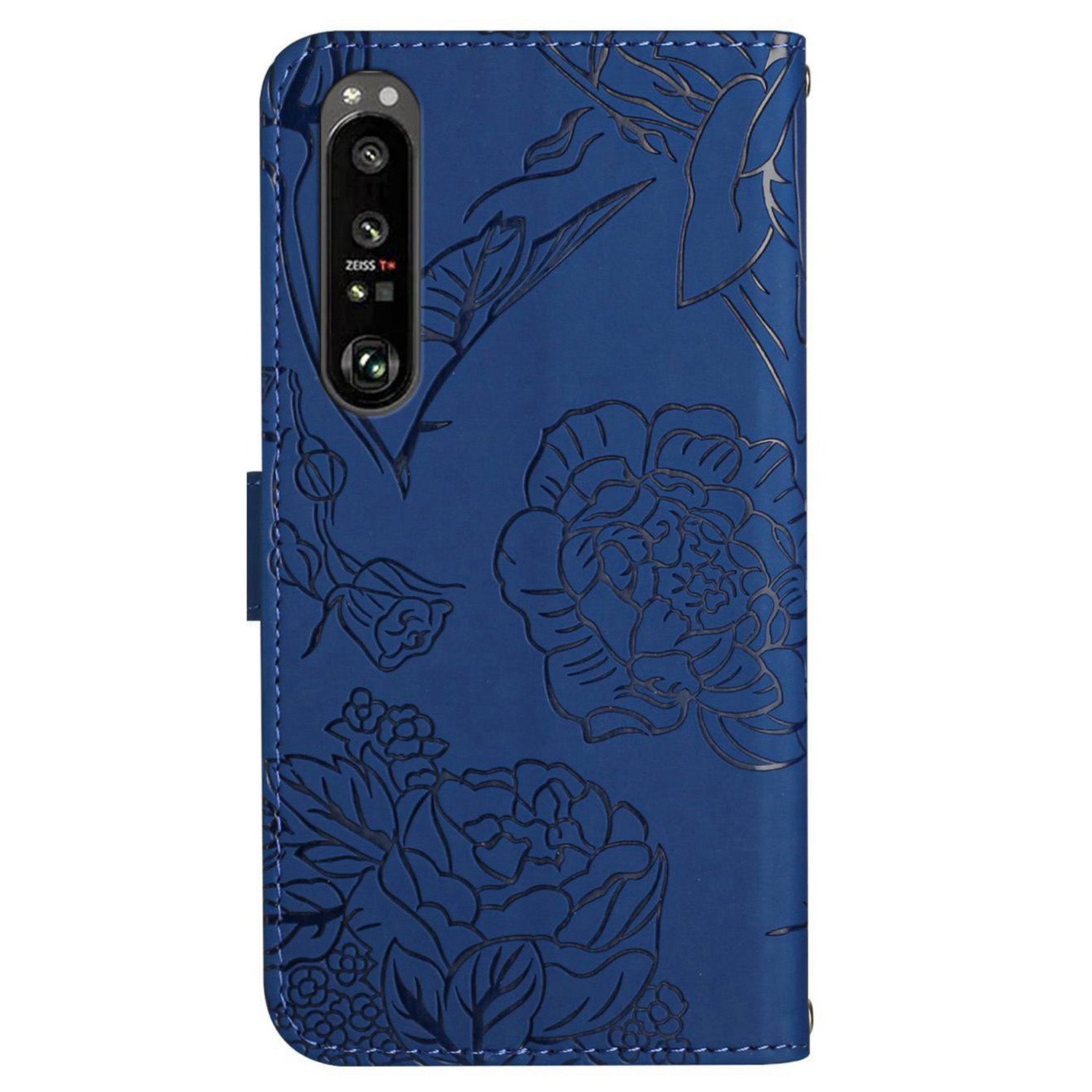 HT03 For Sony Xperia 1 VI Case with Wrist Strap Butterfly Flower Leather Phone Cover