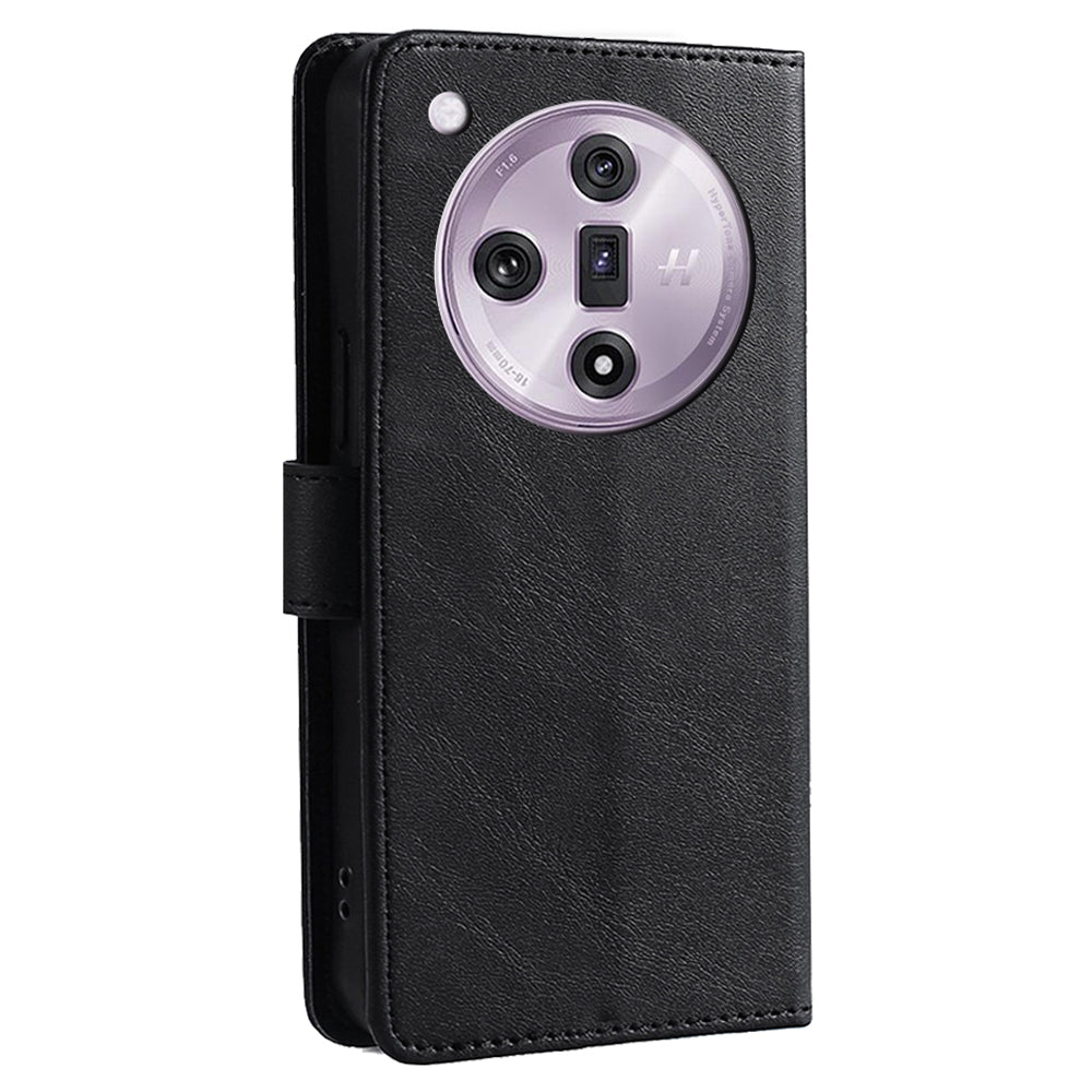 For Oppo Find X7 5G Case Calf Texture Leather Wallet Stand Cover with Magnetic Clasp
