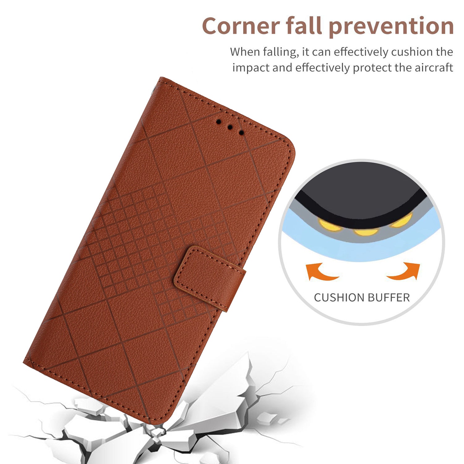 HT06 For vivo Y03 Wallet Phone Case Rhombus Pattern Imprinted Leather Cover