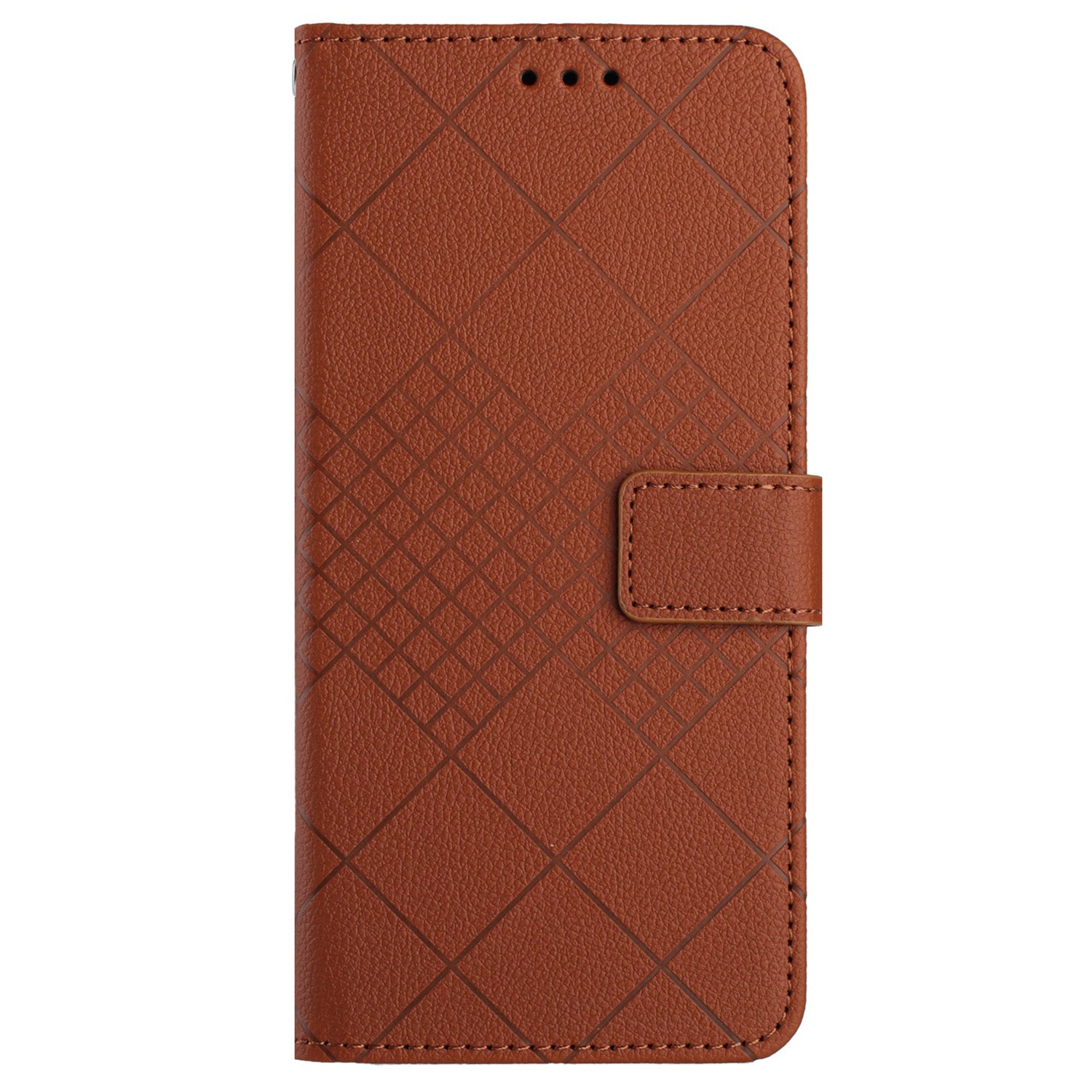HT06 For vivo Y03 Wallet Phone Case Rhombus Pattern Imprinted Leather Cover