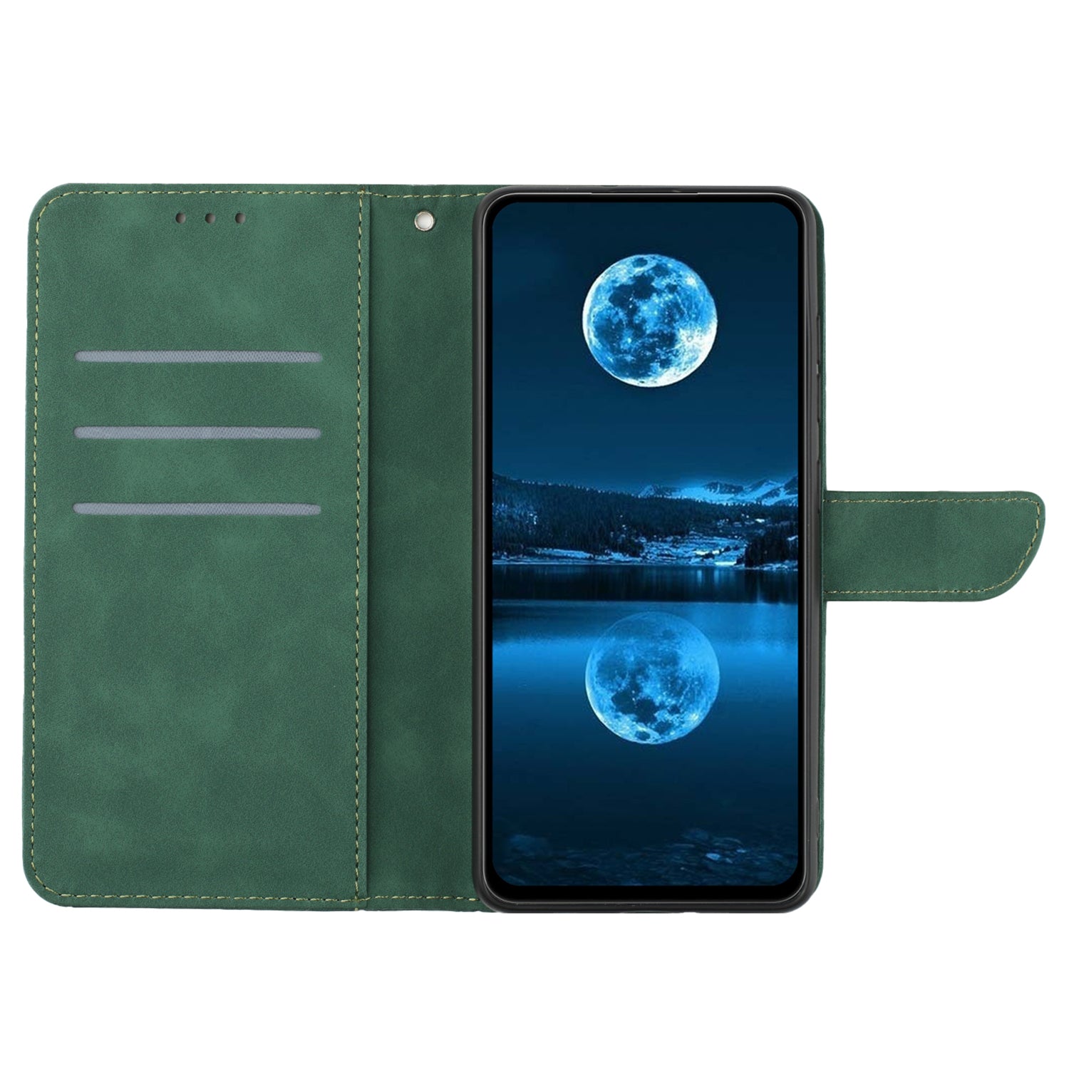 HT05 For vivo Y03 Skin-touch Case Lines Imprinted Card Holder Phone Cover