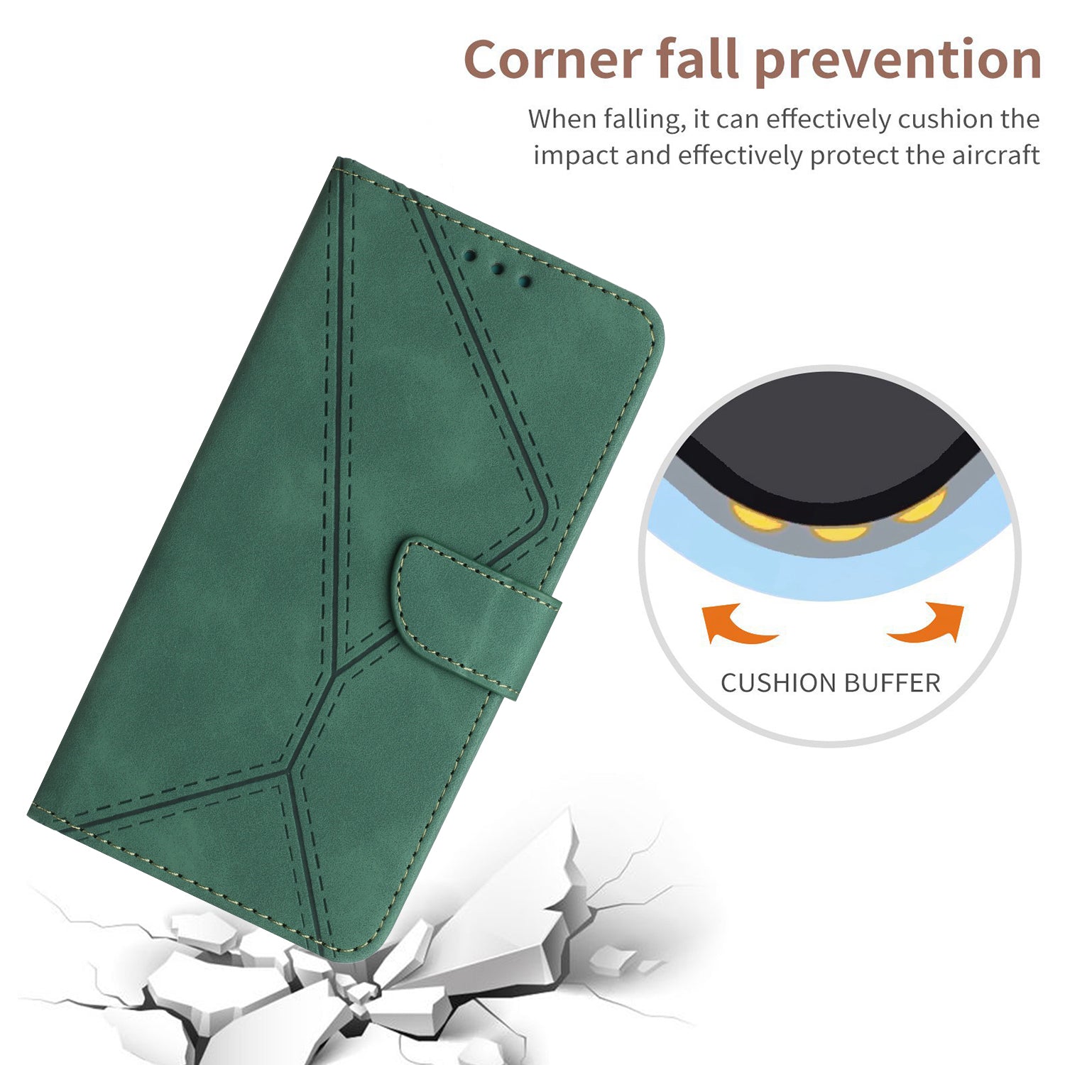 HT05 For vivo Y03 Skin-touch Case Lines Imprinted Card Holder Phone Cover