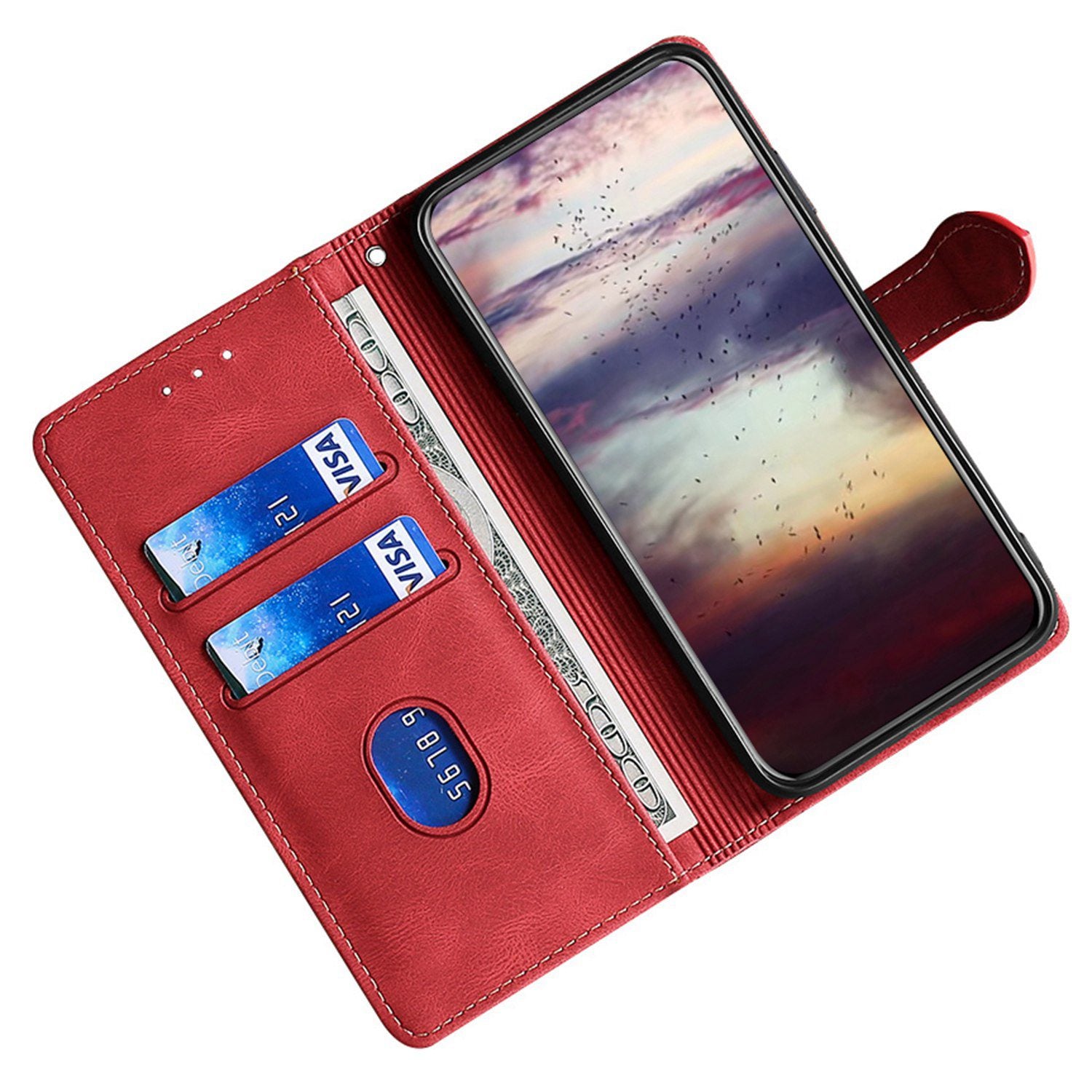 For Samsung Galaxy S23 FE Leather Cover Stand Wallet Shockproof Phone Case