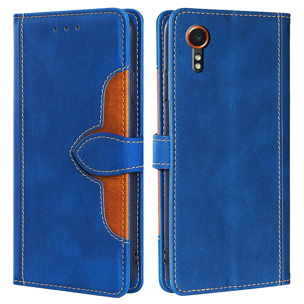 For Samsung Galaxy Xcover7 PU Leather Cover Stand Wallet Shockproof Phone Case