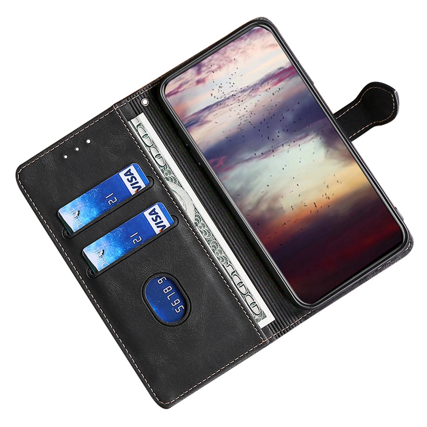 For Honor Magic6 Pro 5G Cell Phone Case Straw Hat Pattern Stand Wallet Leather Cover