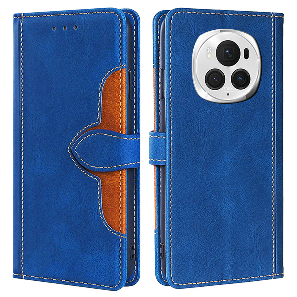 For Honor Magic6 Pro 5G Cell Phone Case Straw Hat Pattern Stand Wallet Leather Cover