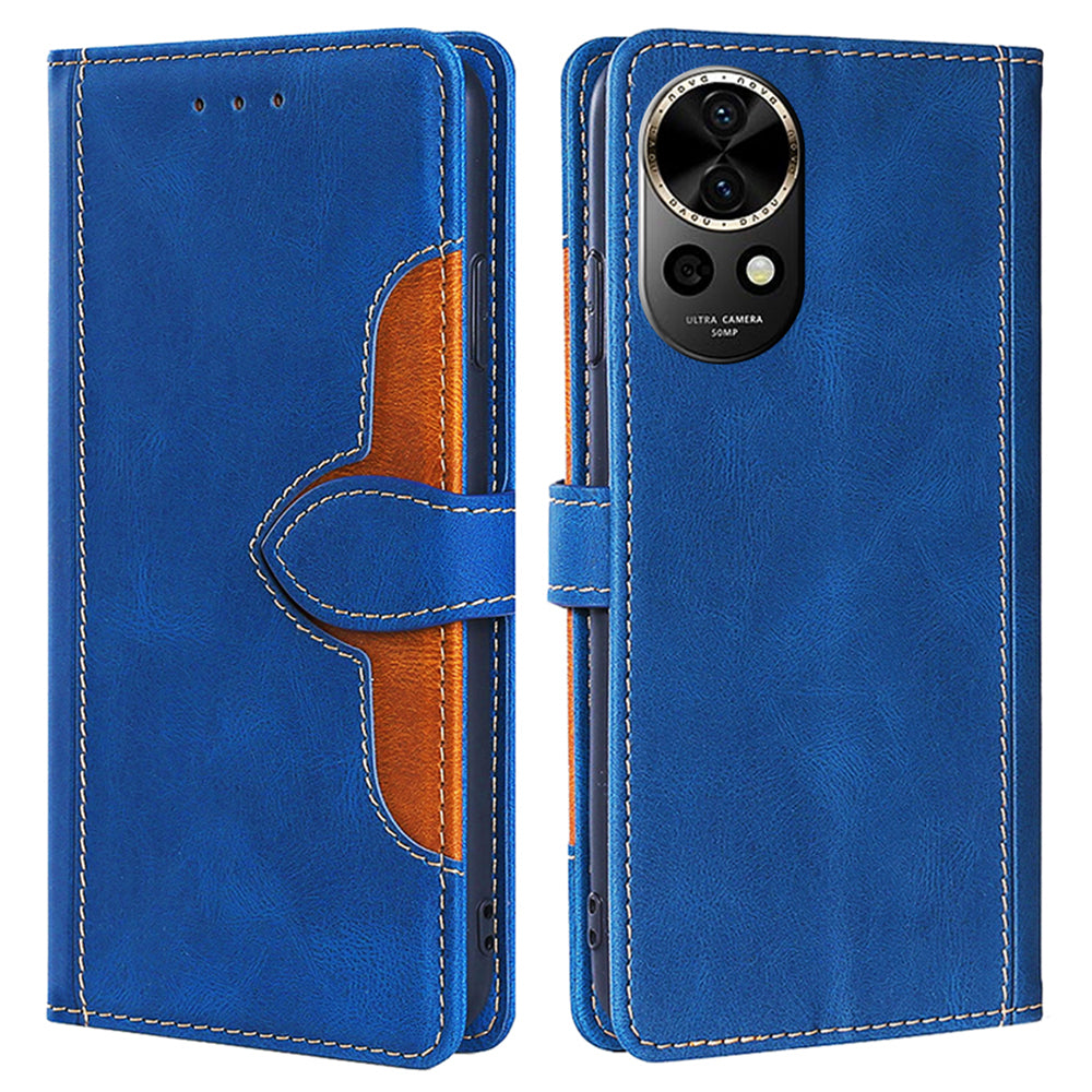 For Huawei nova 12 5G Wallet Case Straw Hat Pattern Stand Leather Phone Cover