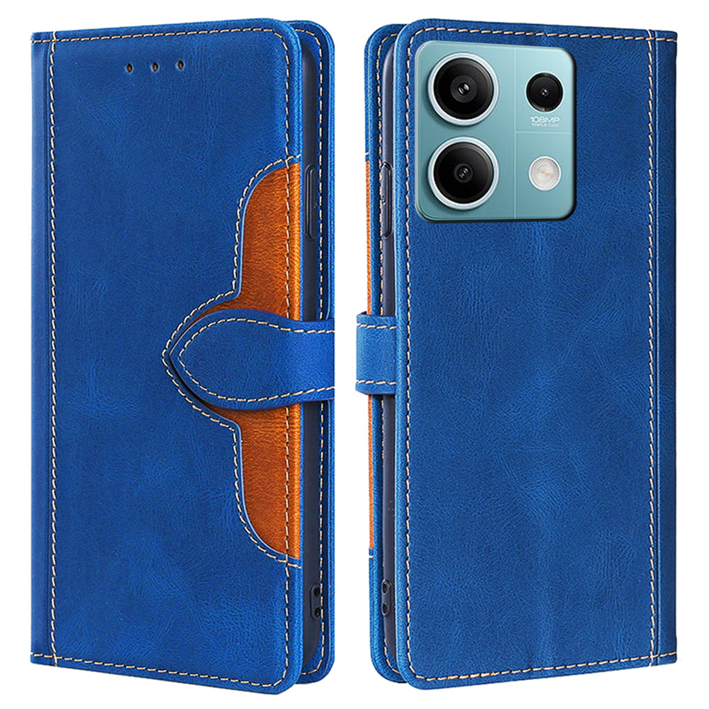 For Xiaomi Redmi Note 13 4G Wallet Case Leather Phone Cover Straw Hat Pattern