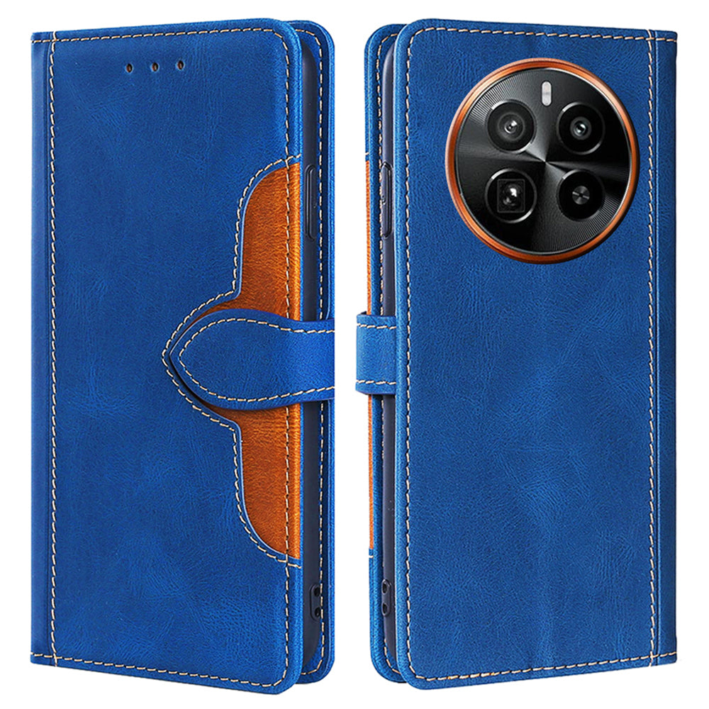 For Realme GT5 Pro 5G Phone Case Straw Hat Pattern Wallet Stand Leather Cover