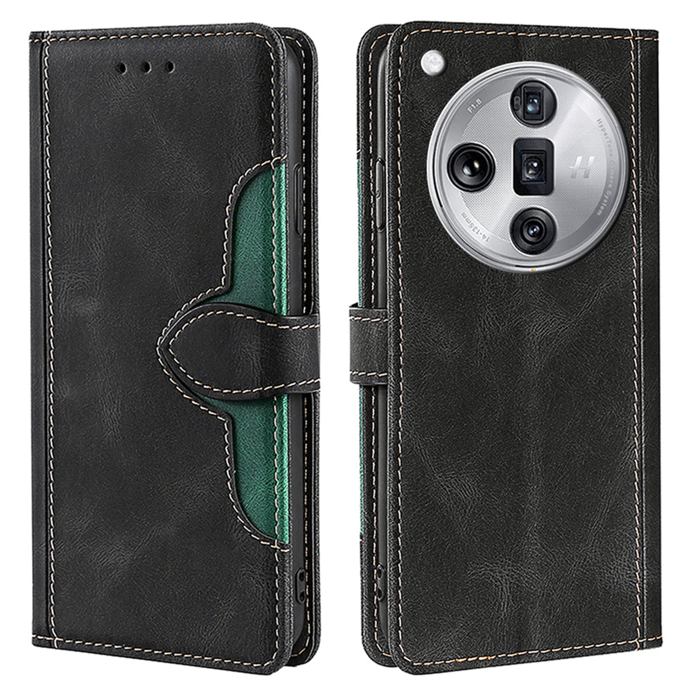 For Oppo Find X7 Ultra Wallet Case Straw Hat Pattern PU Leather Phone Cover