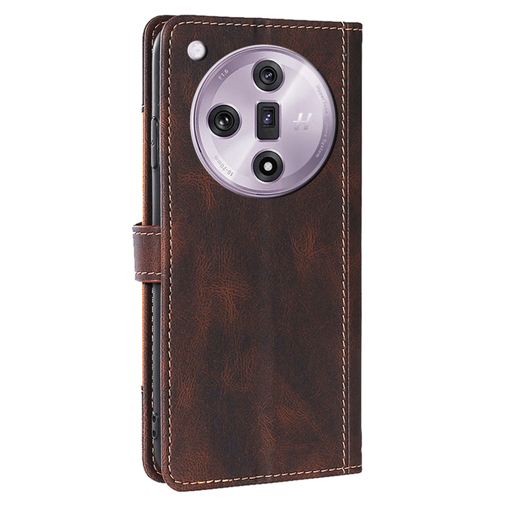 For Oppo Find X7 5G Shockproof Phone Stand Case PU Leather Phone Cover Wallet