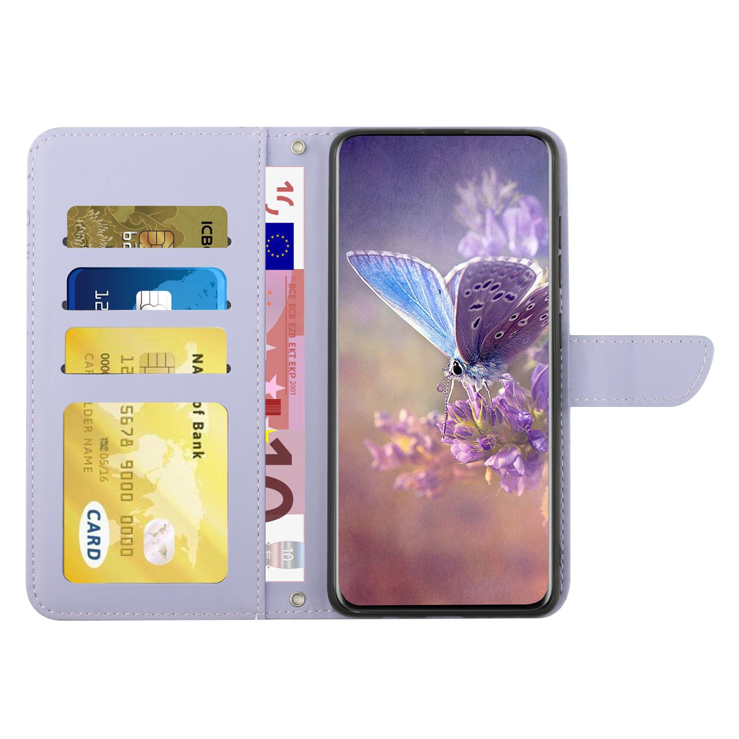 HT03 For vivo Y200e 5G / T3 5G (India) / Y100 5G (Indonesia) / V30 Lite 5G (India) Case Butterfly Leather Phone Cover with Strap