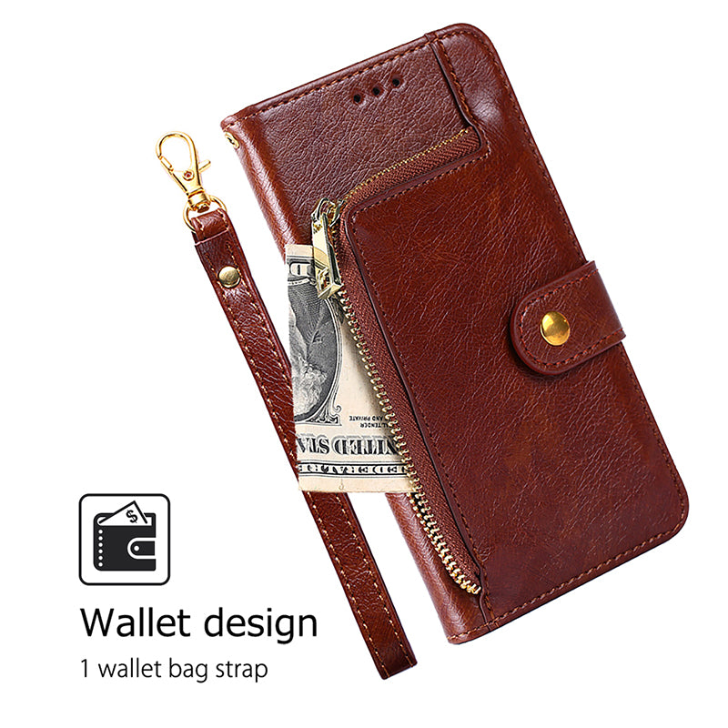 Phone Case for Samsung Galaxy S24+ Shell Zipper Pocket Wallet Leather Cover