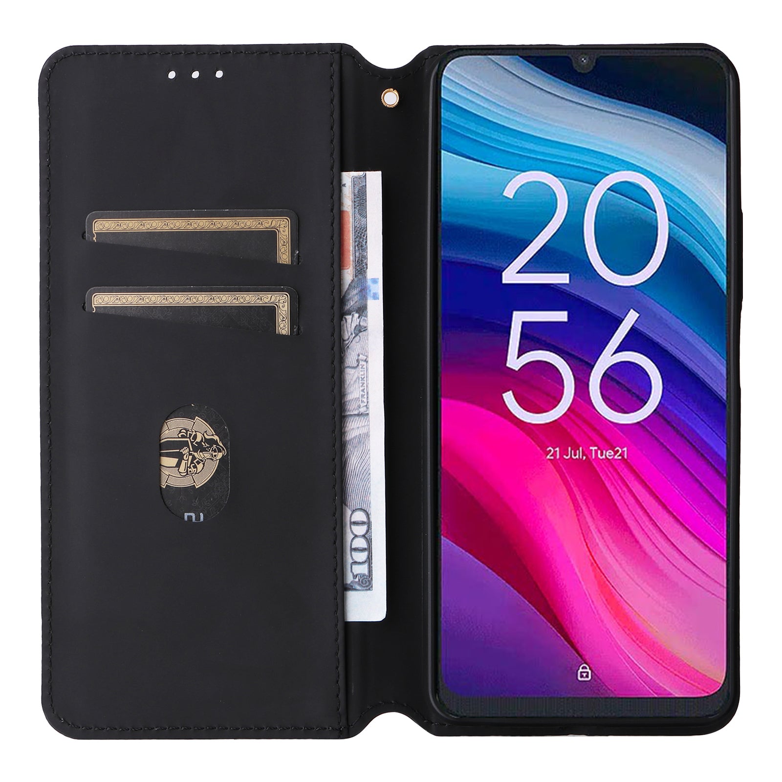 For TCL 50 5G Wallet Case Rhombus Pattern Magnetic Closing Leather Phone Cover