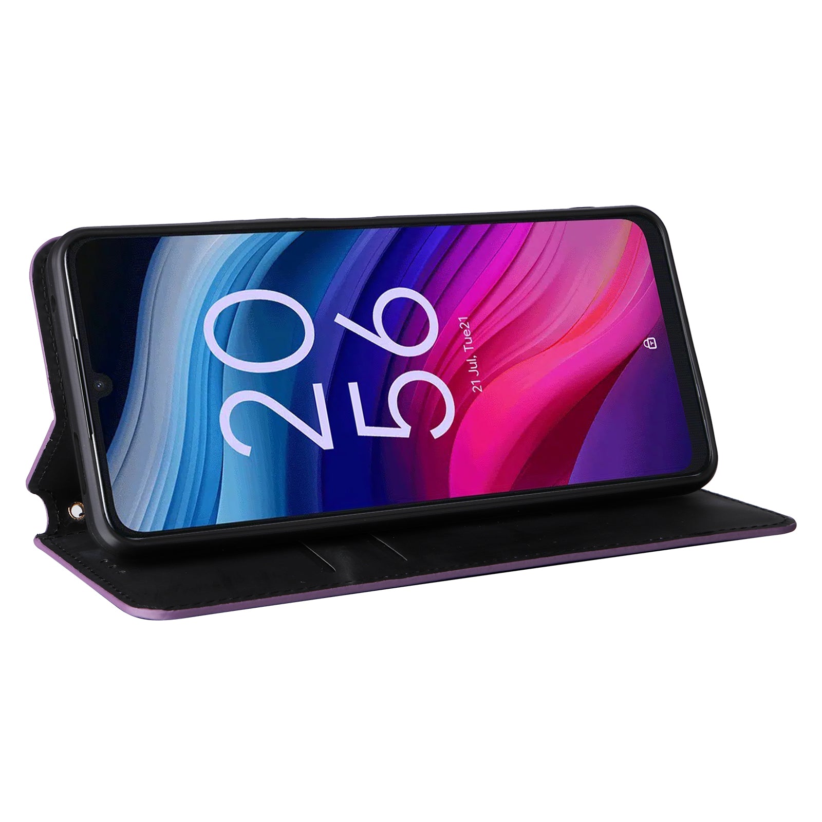 For TCL 50 5G Wallet Case Rhombus Pattern Magnetic Closing Leather Phone Cover