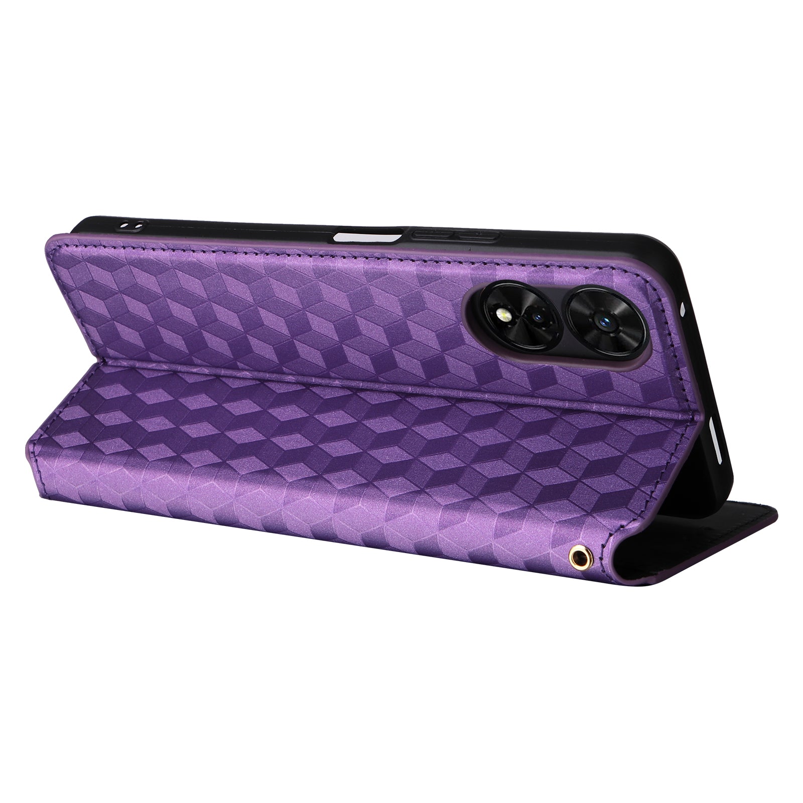 For TCL 50 5G Wallet Case Rhombus Pattern Magnetic Closing Leather Phone Cover