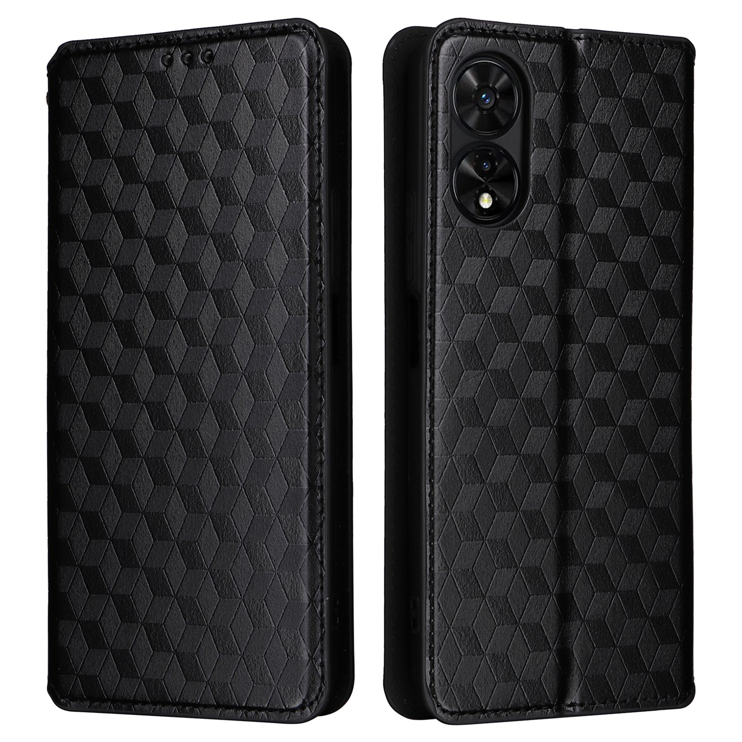 For TCL 50 5G Wallet Case Rhombus Pattern Magnetic Closing Leather Phone Cover