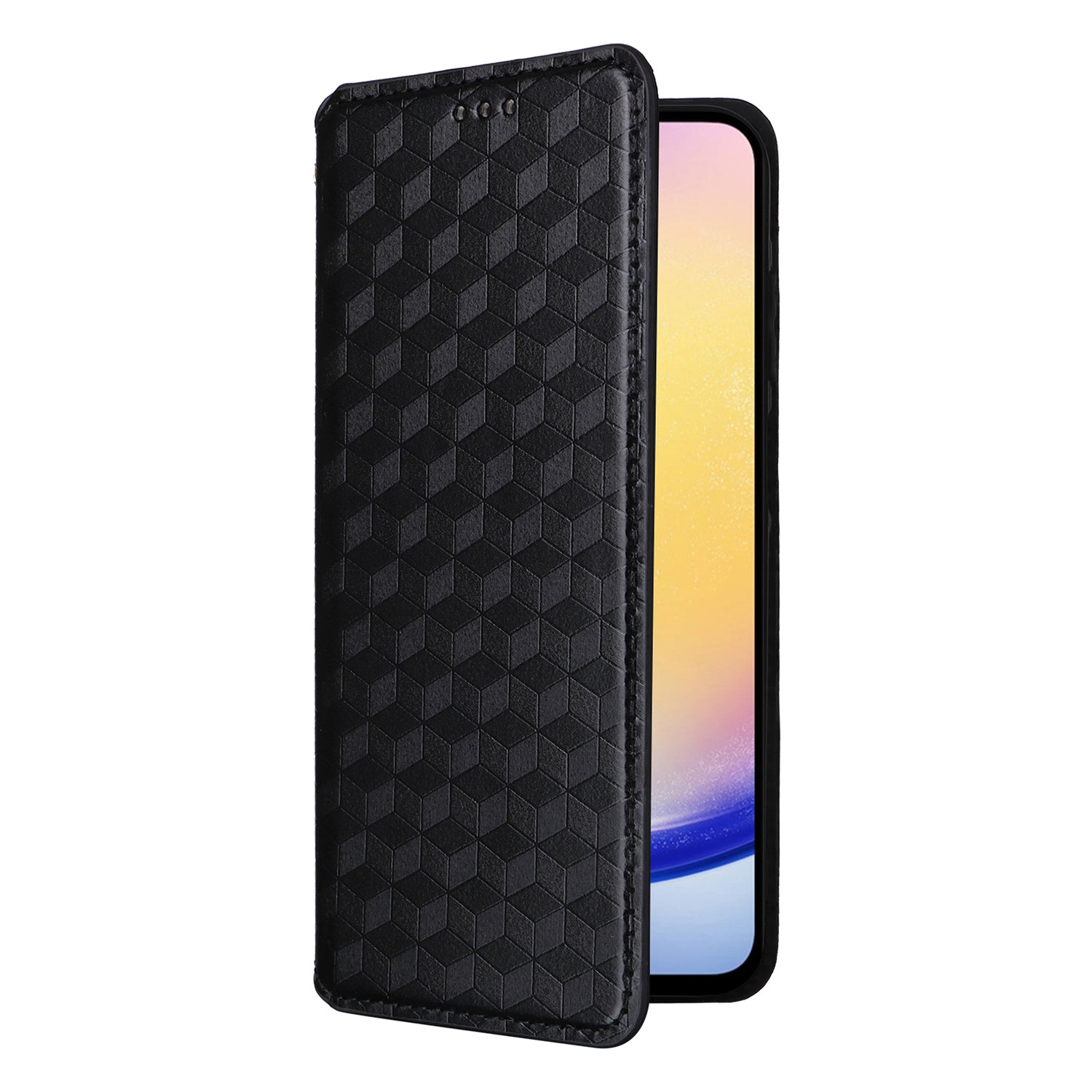 For Samsung Galaxy M55 5G / C55 5G Wallet Case Rhombus Pattern Magnetic Closing Leather Phone Cover
