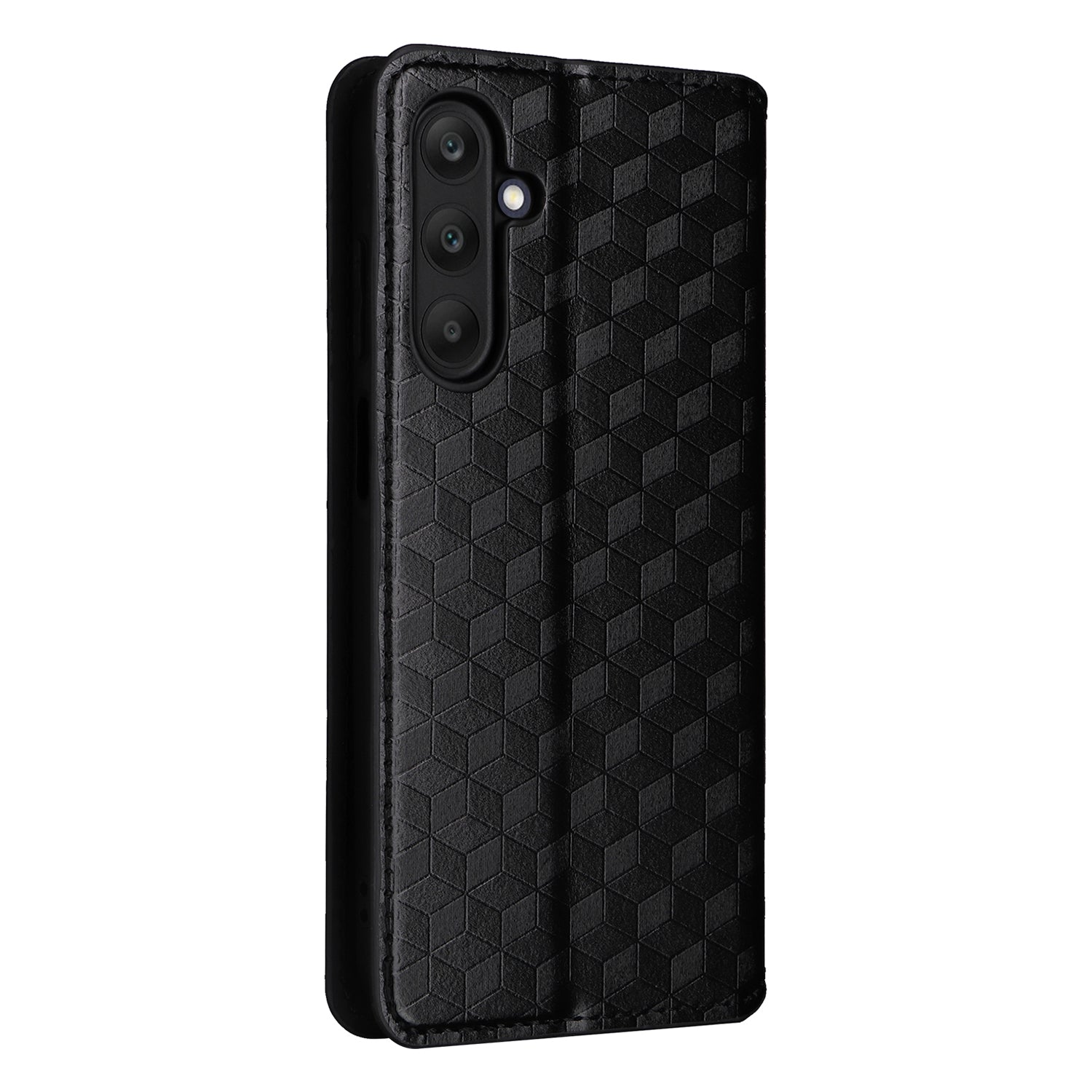 For Samsung Galaxy M55 5G / C55 5G Wallet Case Rhombus Pattern Magnetic Closing Leather Phone Cover