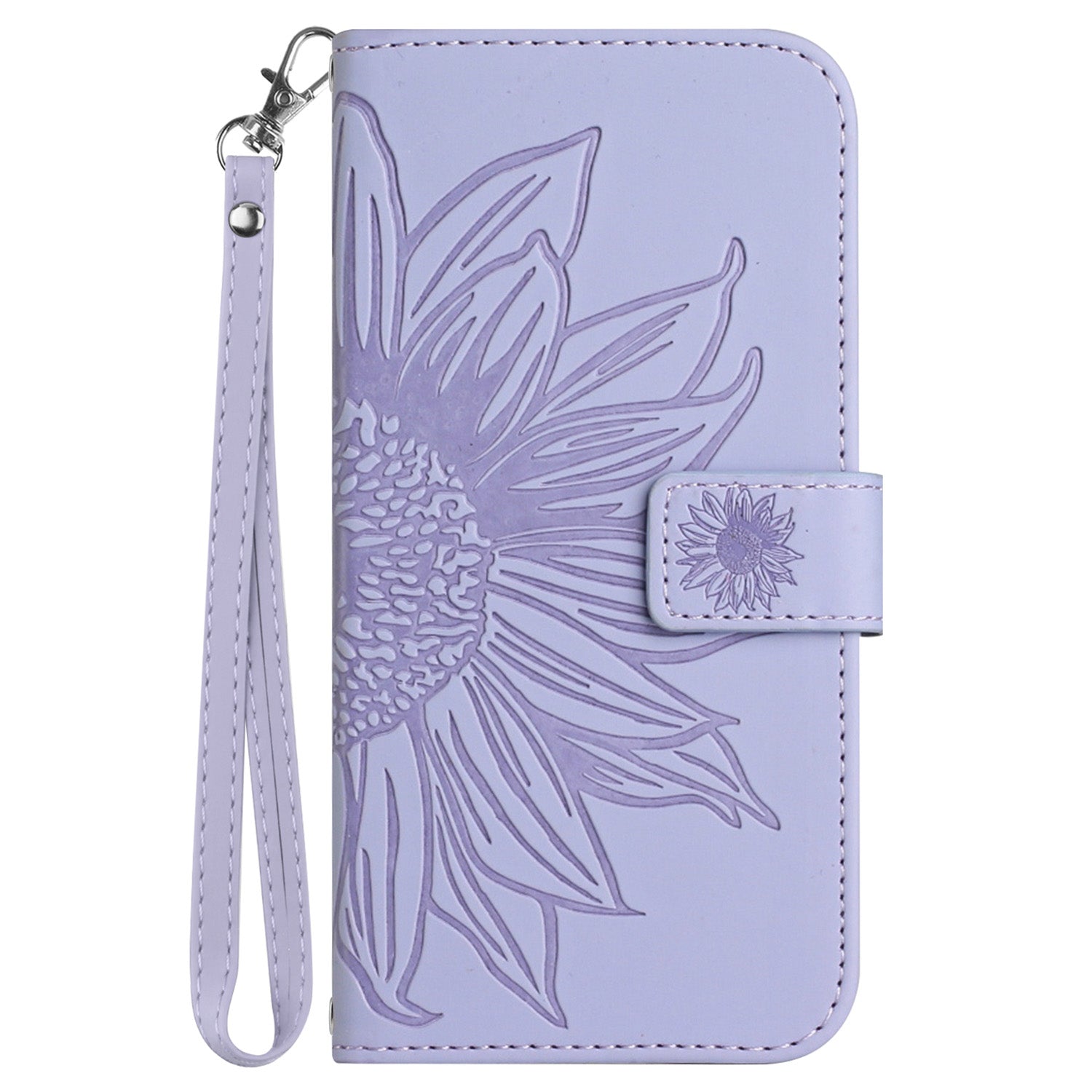 HT04 For Realme C65 4G Case Sunflower Leather Phone Cover with Wallet Stand