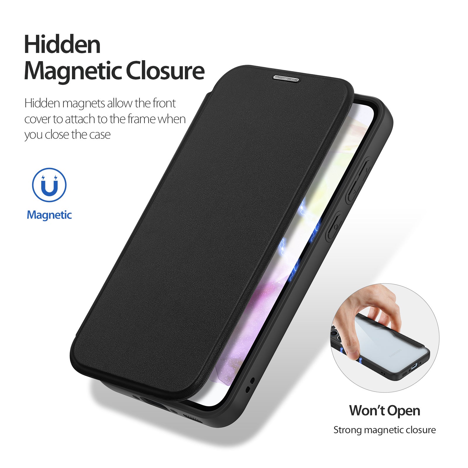 DUX DUCIS Skin X Pro for Samsung Galaxy A35 5G Leather Case Card Slots Flip Phone Cover