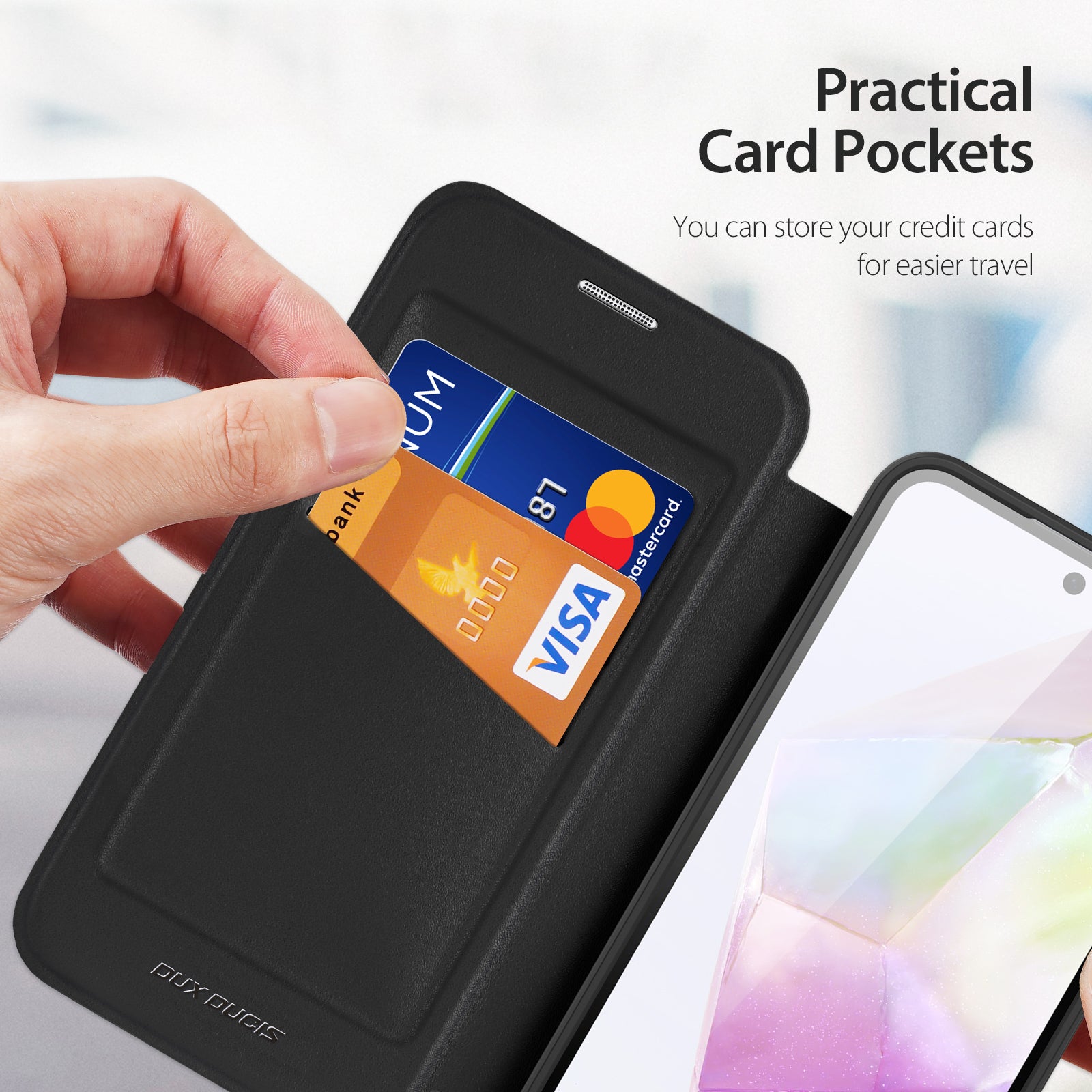 DUX DUCIS Skin X Pro for Samsung Galaxy A35 5G Leather Case Card Slots Flip Phone Cover