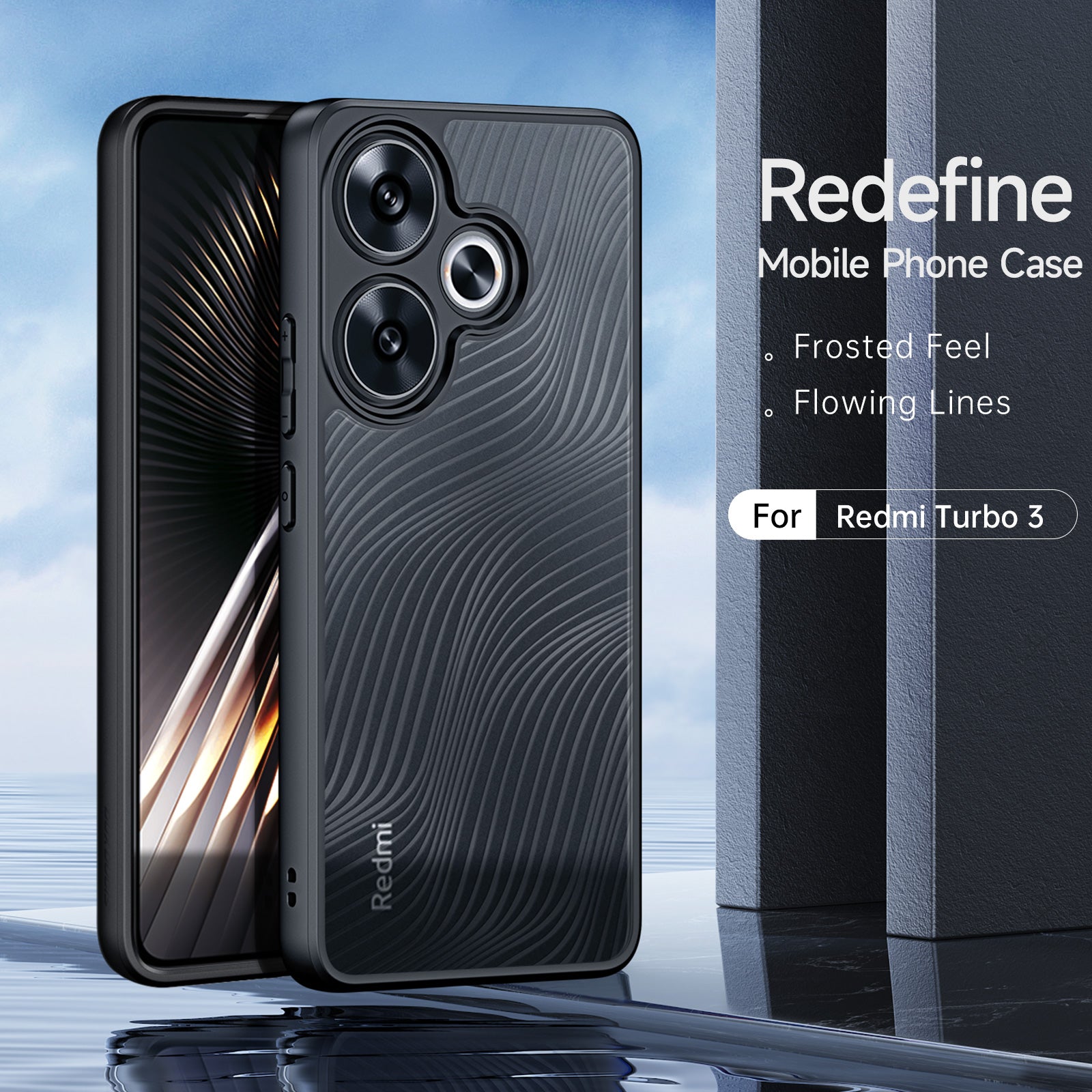 DUX DUCIS Aimo Series For Xiaomi Redmi Turbo 3 5G Case Drop-proof TPU+PC Phone Protector (REACH Certification)