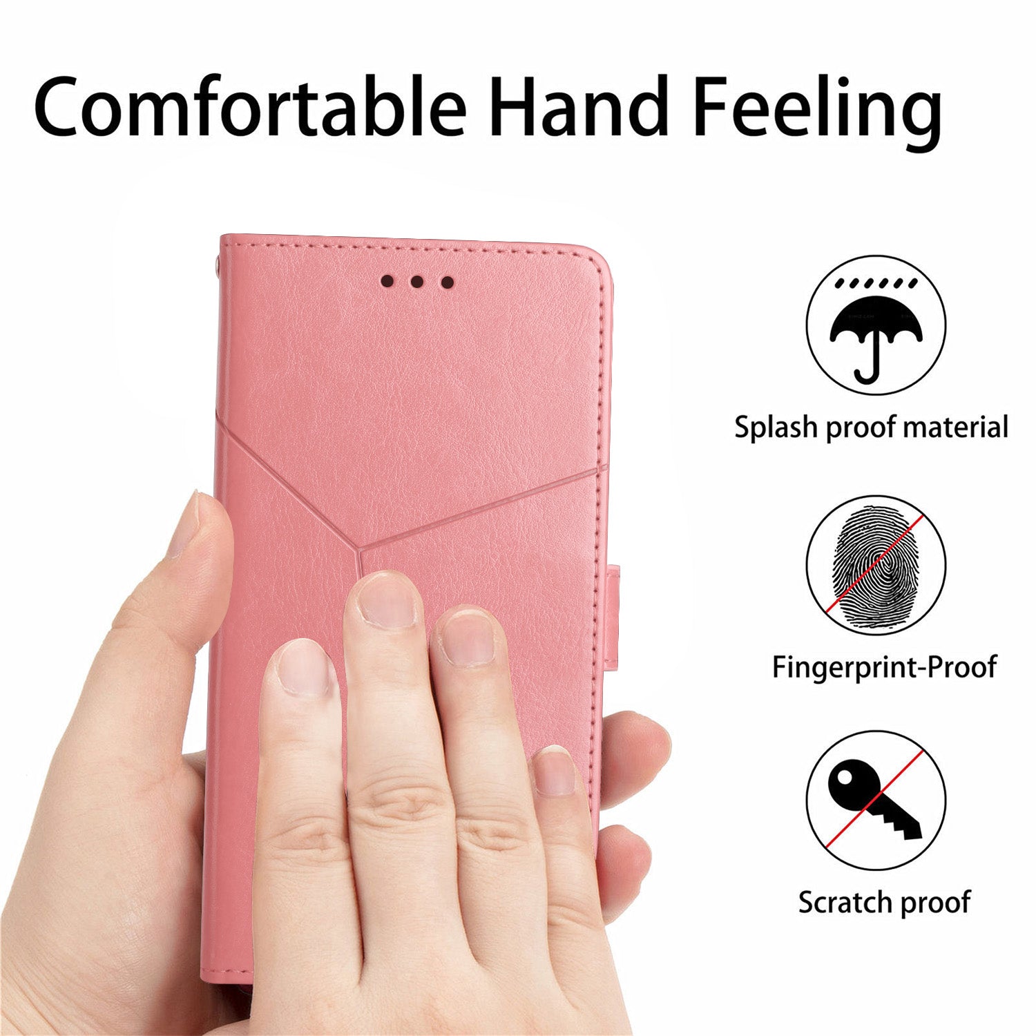 HT01 For Samsung Galaxy M55 5G Phone Cover Stand Wallet Leather Phone Stand Case Imprinted Design Shell