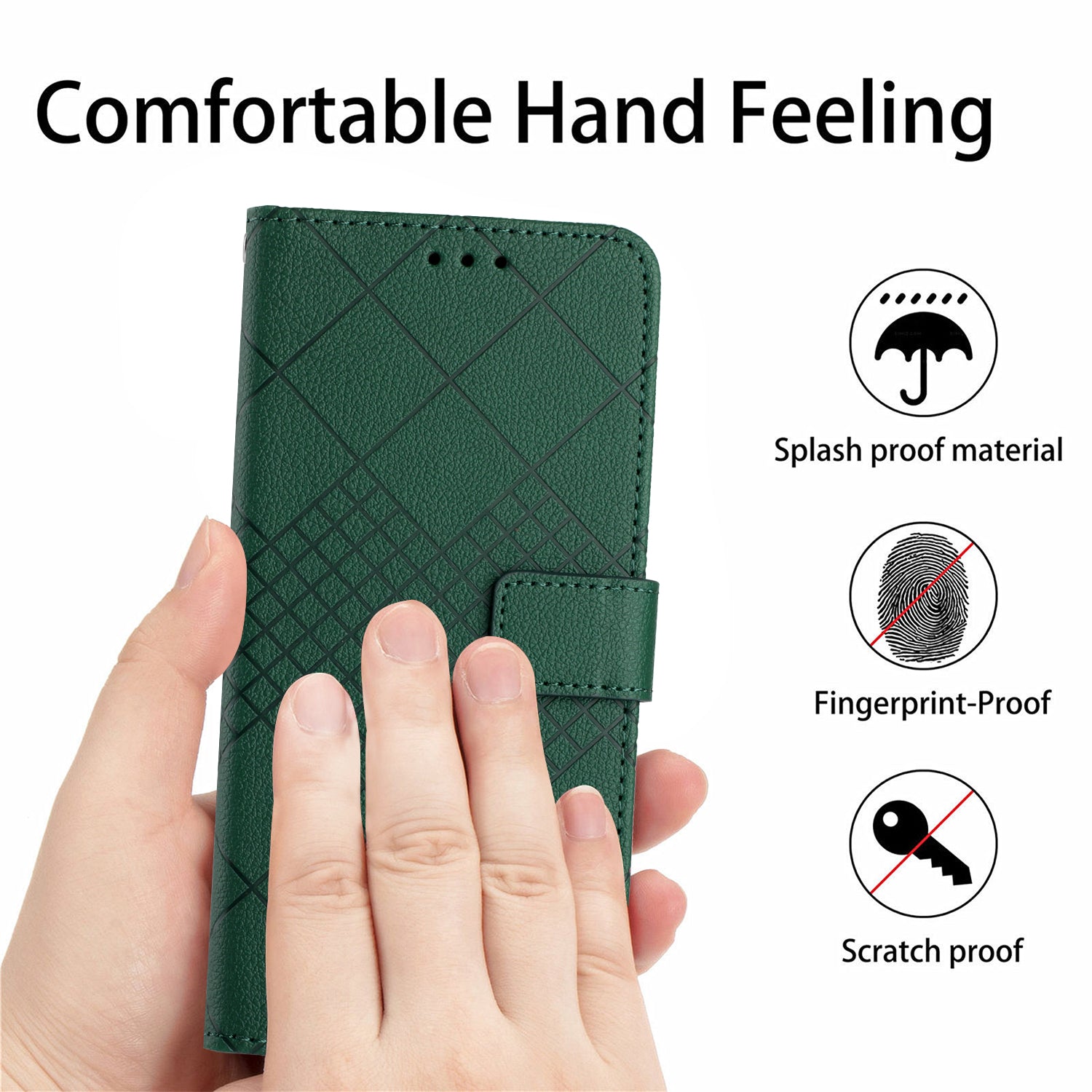 HT06 For Honor 90 Smart / X7b 4G Drop-proof Phone Case Shockproof PU Leather Wallet Cover
